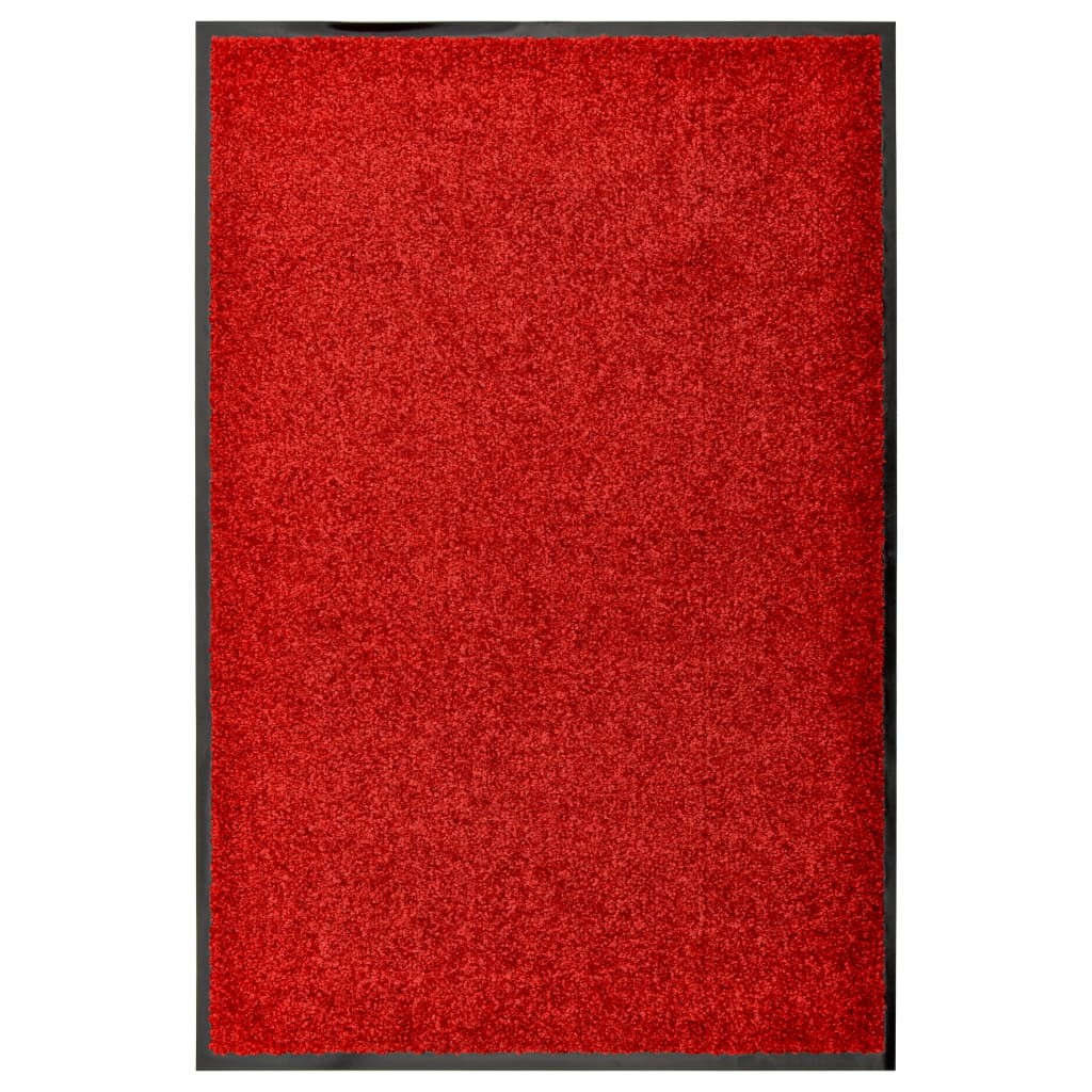 vidaXL Rohožka pratelná červená 60 x 90 cm