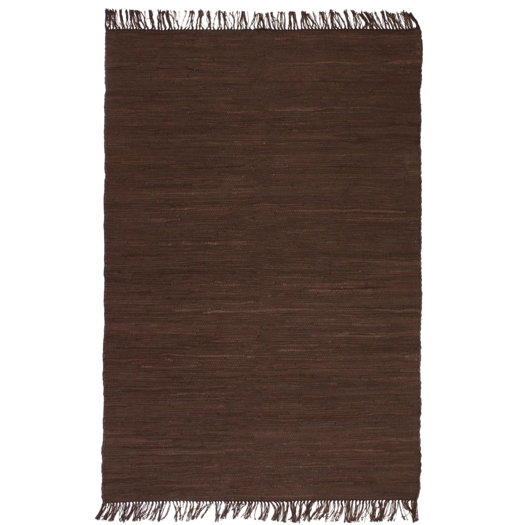 vidaXL Ručně tkaný koberec Chindi bavlna 200 x 290 cm hnědý