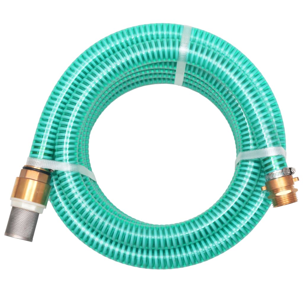 vidaXL Sací hadice s mosaznými konektory 3 m 25 mm zelená