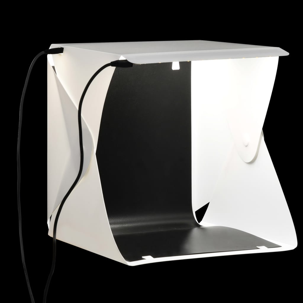vidaXL Skládací LED softbox pro foto studio 23 x 25 x 25 cm bílý