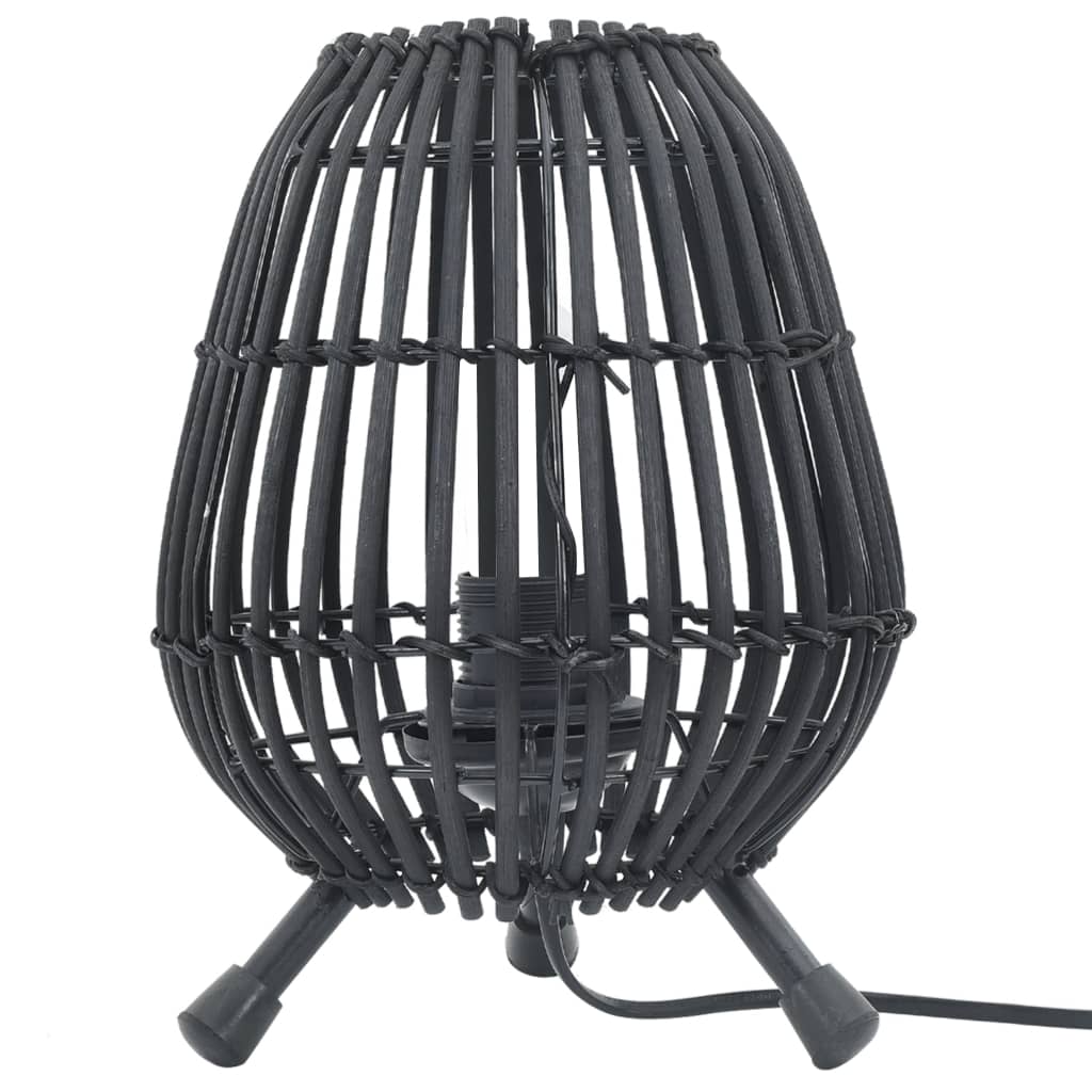 vidaXL Stolní lampa vrba černá 60 W 20 x 27 cm E27