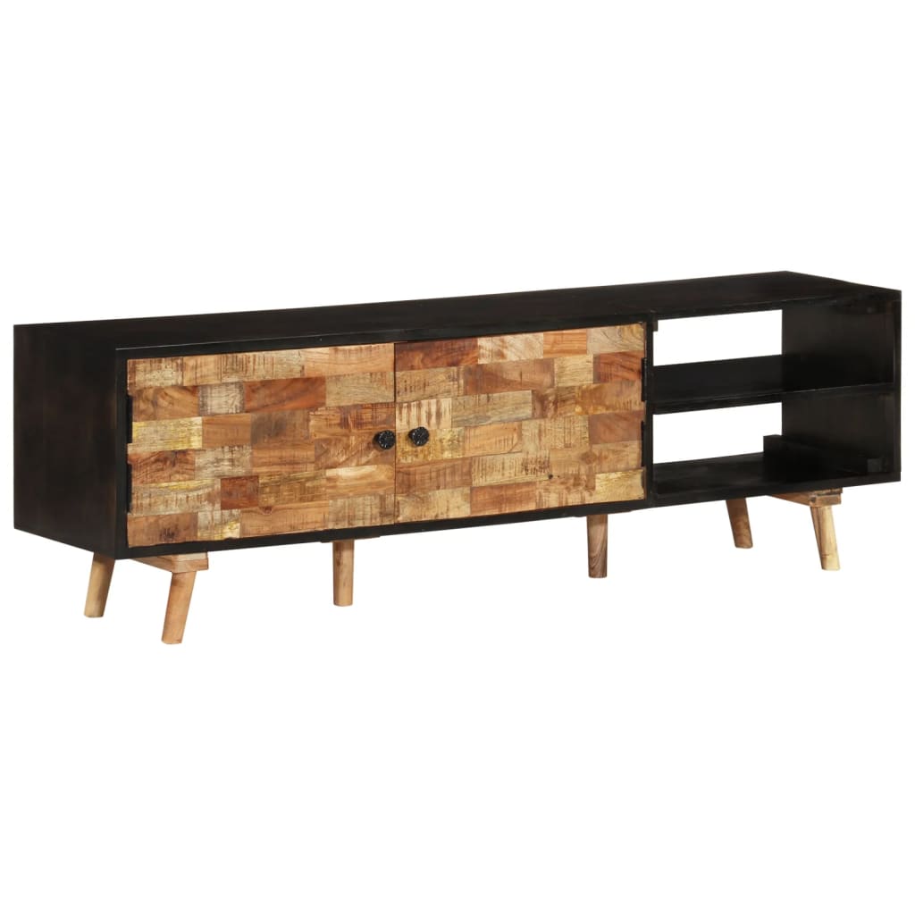 vidaXL TV stolek 140 x 30 x 45 cm hrubé mangovníkové a akáciové dřevo