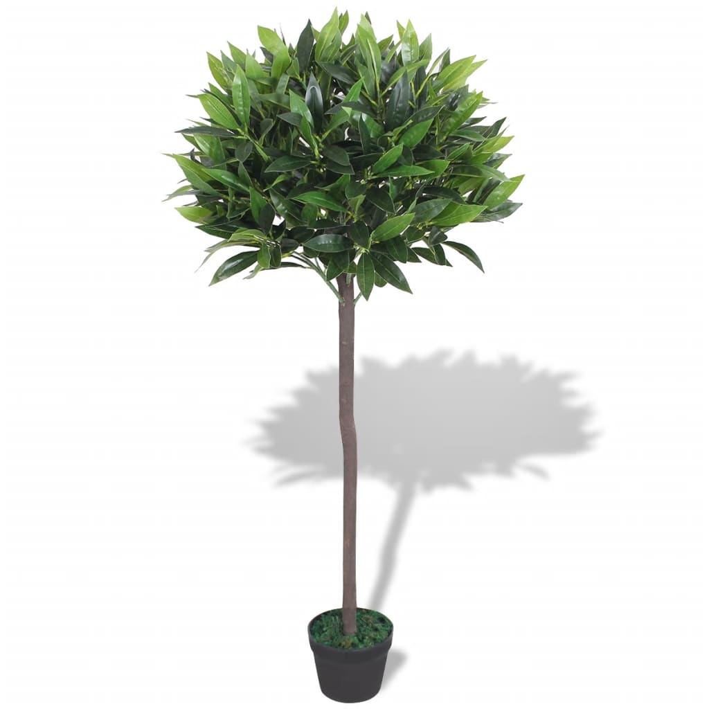 vidaXL Umělá rostlina vavřín s květináčem 125 cm zelený