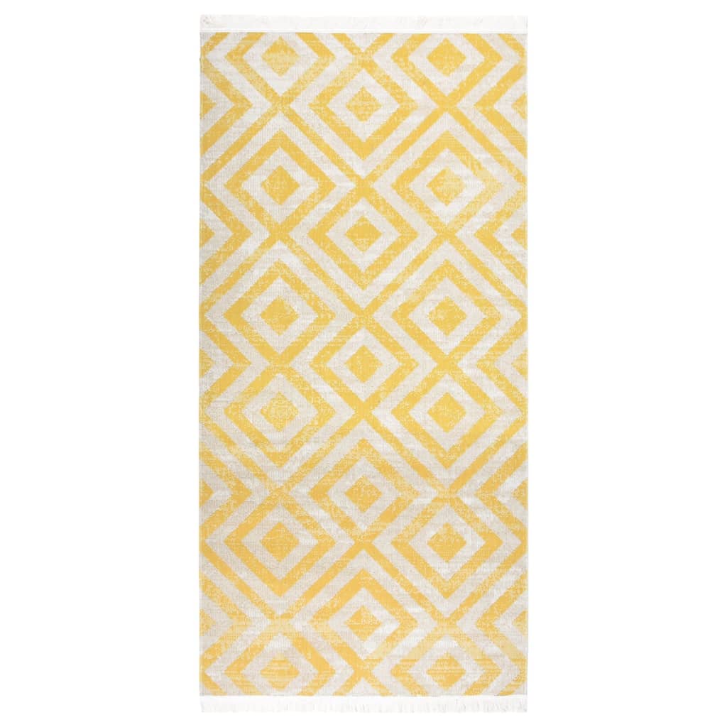 vidaXL Venkovní koberec hladce tkaný 100 x 200 cm žlutobéžový
