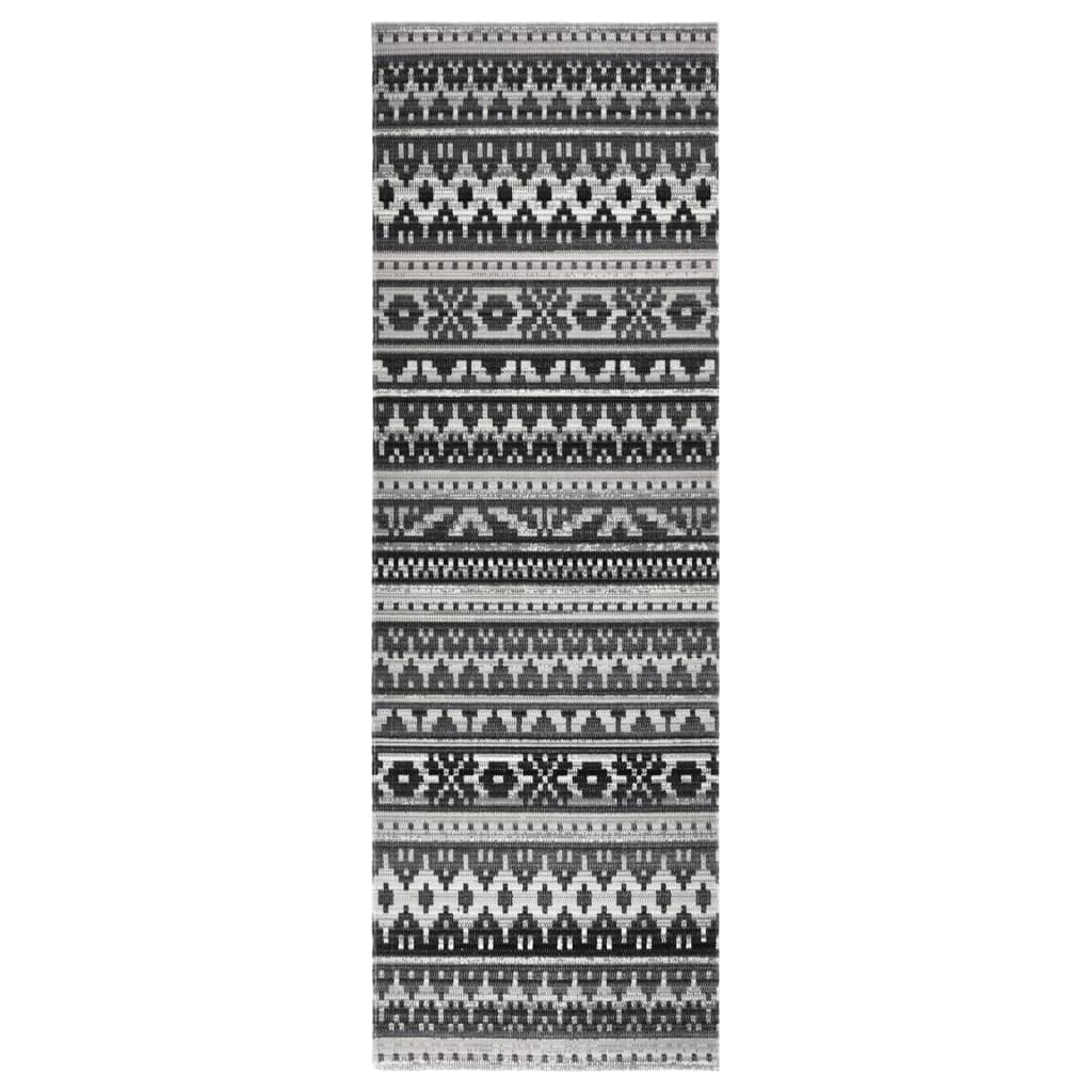 vidaXL Venkovní koberec hladce tkaný 80 x 250 cm tmavě šedý