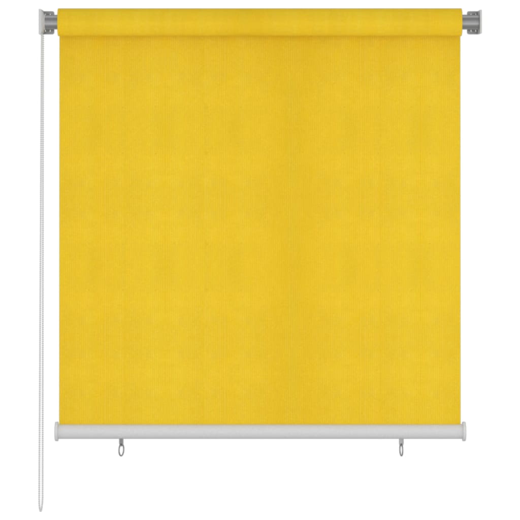 vidaXL Venkovní roleta 140 x 140 cm žlutá HDPE