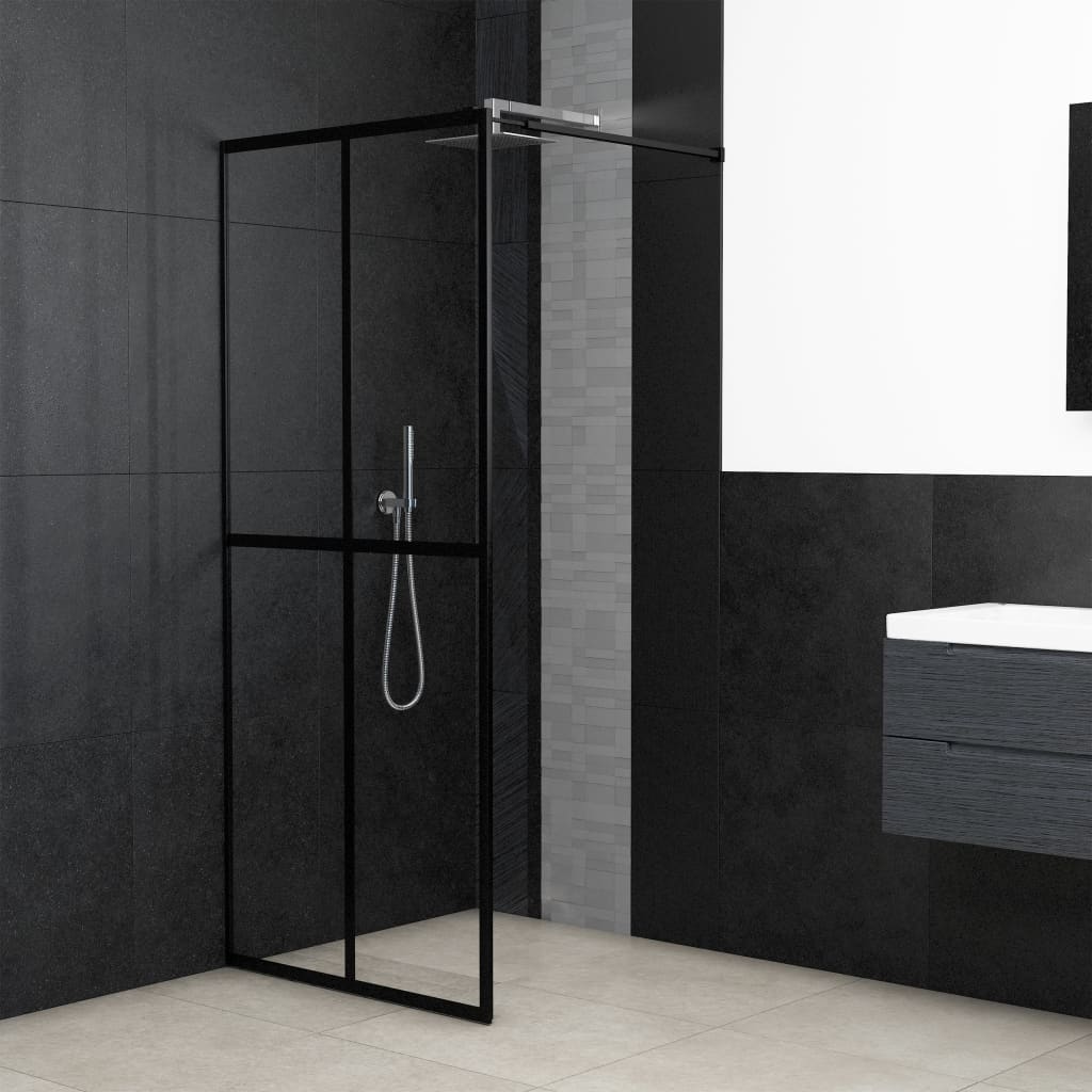 vidaXL Zástěna do průchozí sprchy čiré tvrzené sklo 100 x 195 cm