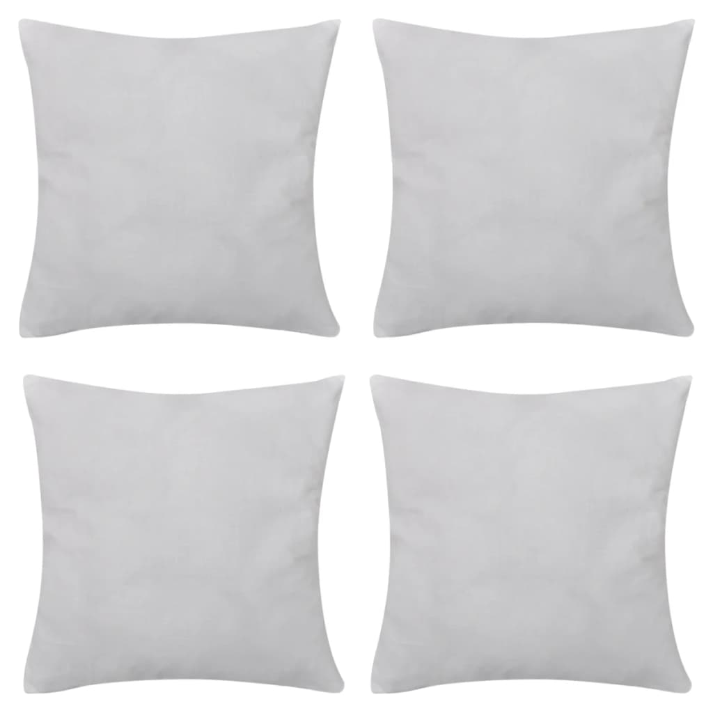vidaXL 4 bílé povlaky na polštářky bavlna 50 x 50 cm