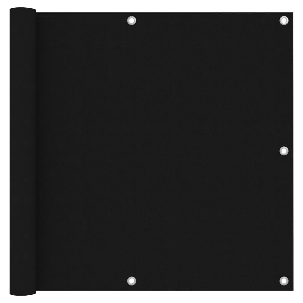 vidaXL Balkónová zástěna černá 90 x 500 cm oxfordská látka