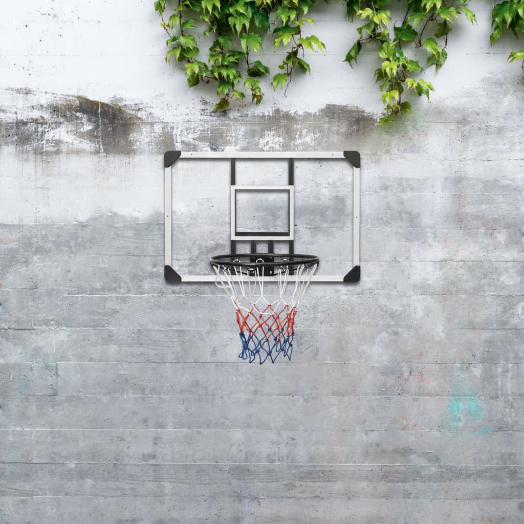 vidaXL Basketbalový koš s průhlednou deskou 90x60x2