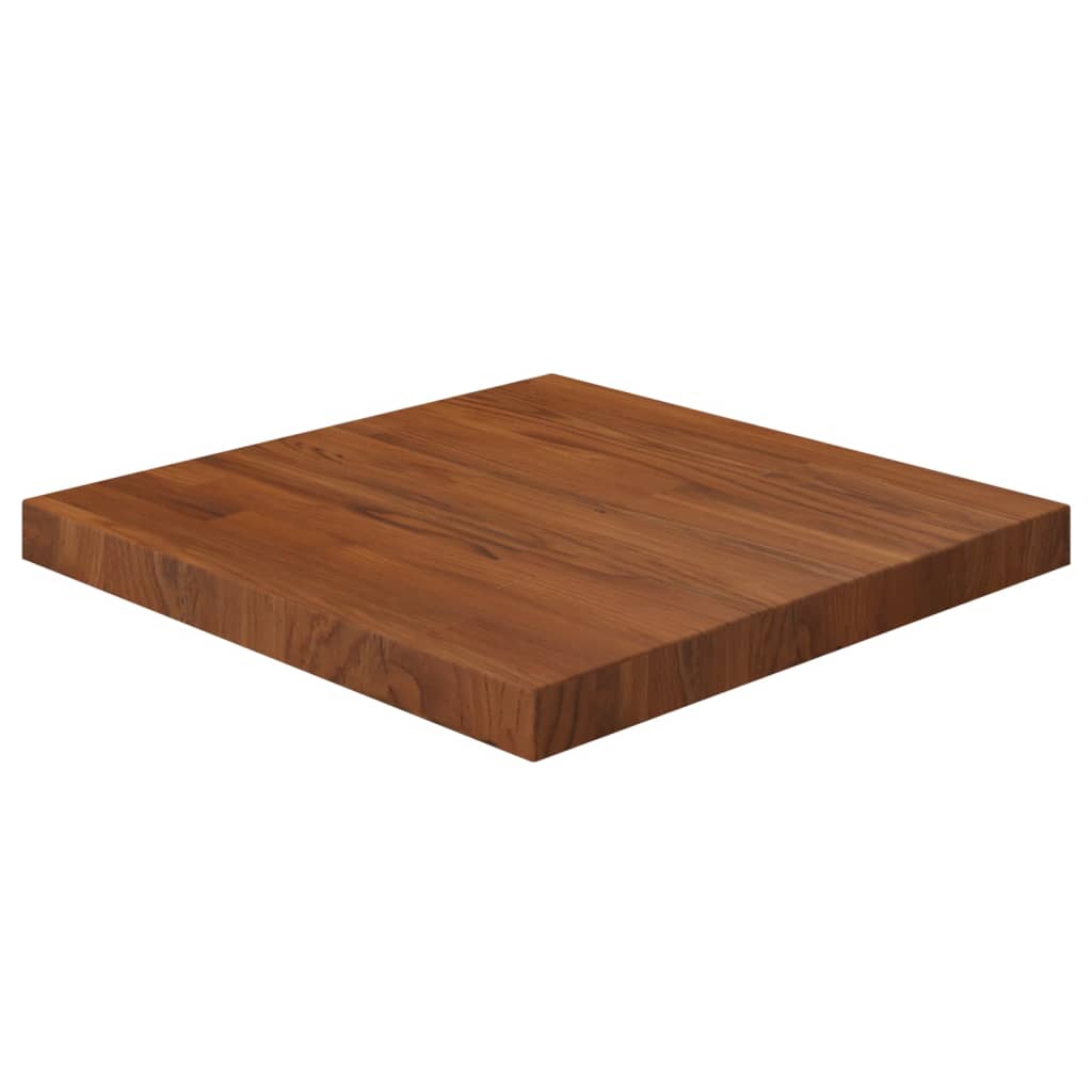 vidaXL Čtvercová stolní deska tmavě hnědá 50x50x4 cm ošetřený dub