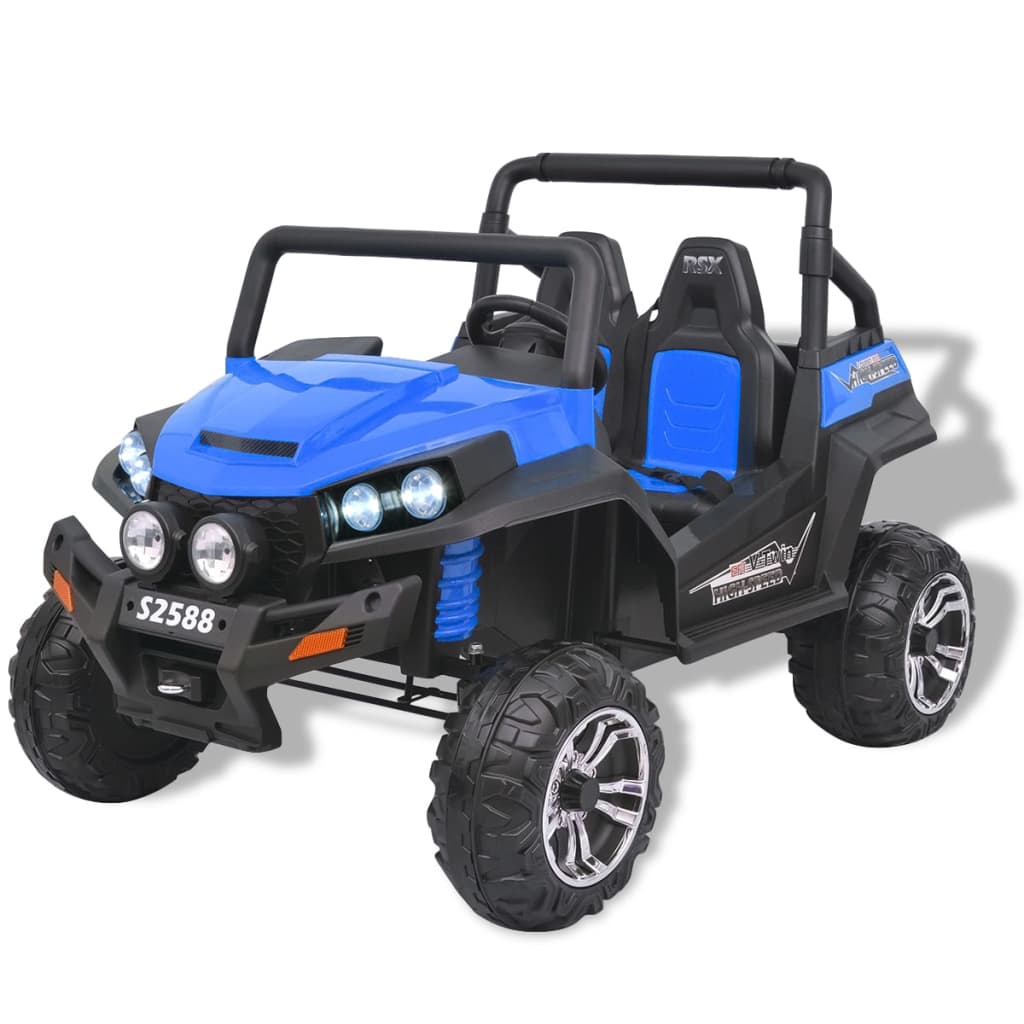vidaXL Elektrické dětské auto 2 osoby XXL modro-černé