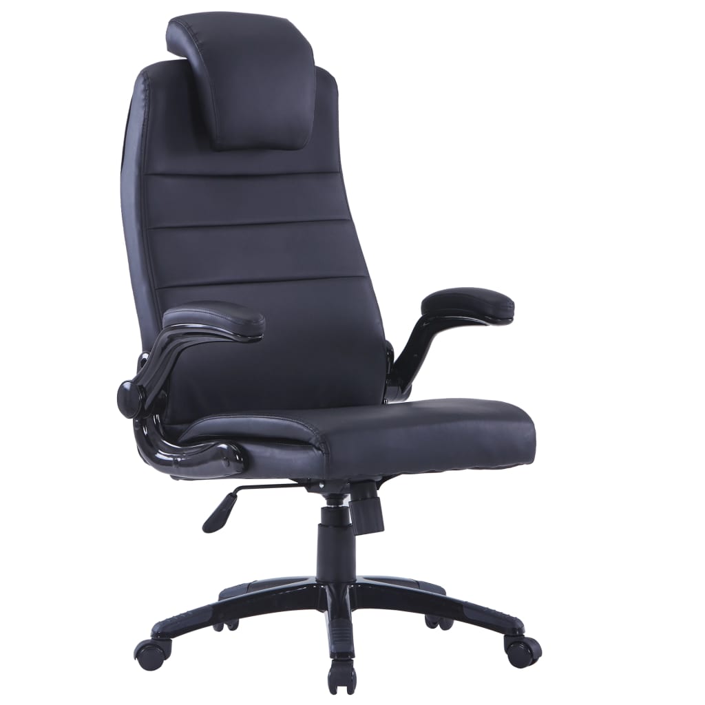 vidaXL Kancelářská židle černá umělá kůže nastavitelná