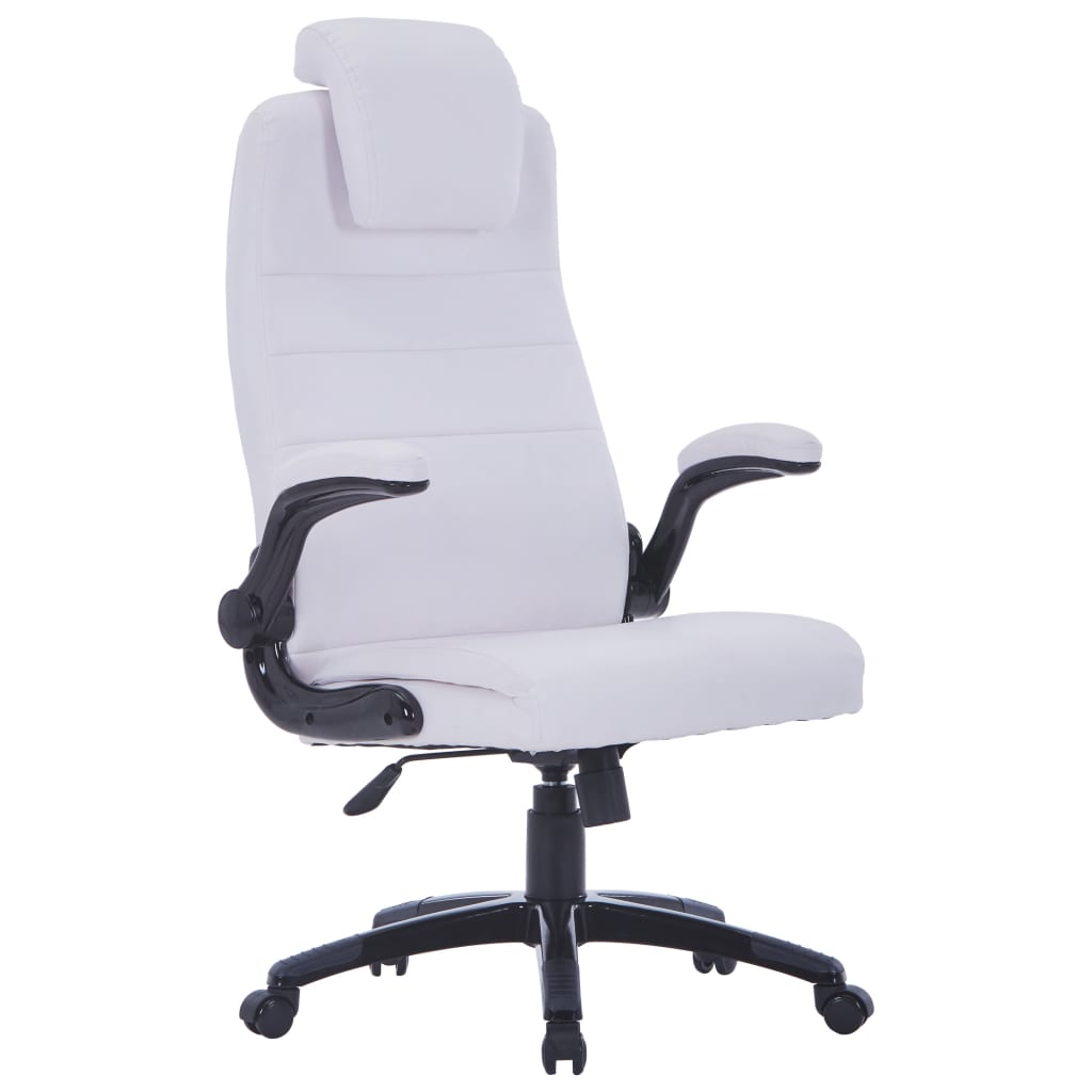 vidaXL Kancelářská židle nastavitelná bílá umělá kůže