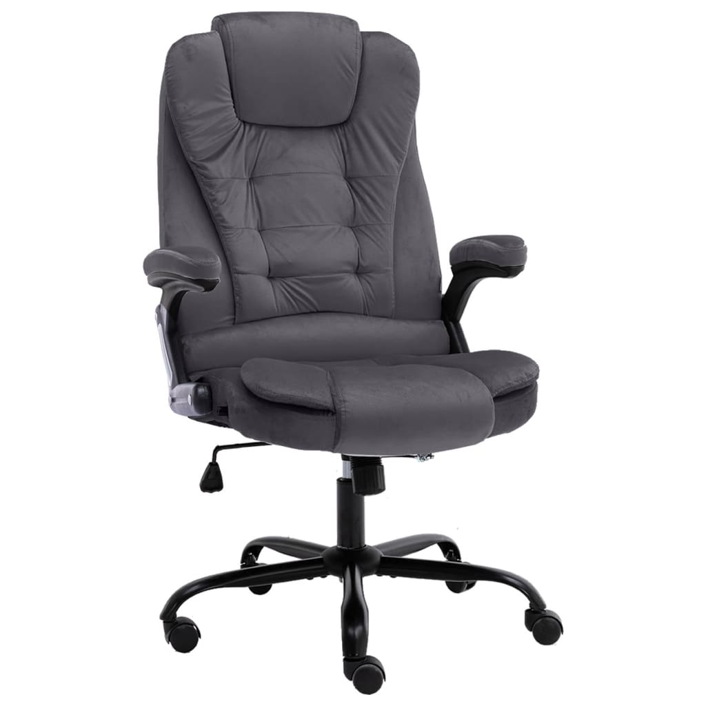 vidaXL Kancelářská židle tmavě šedá samet