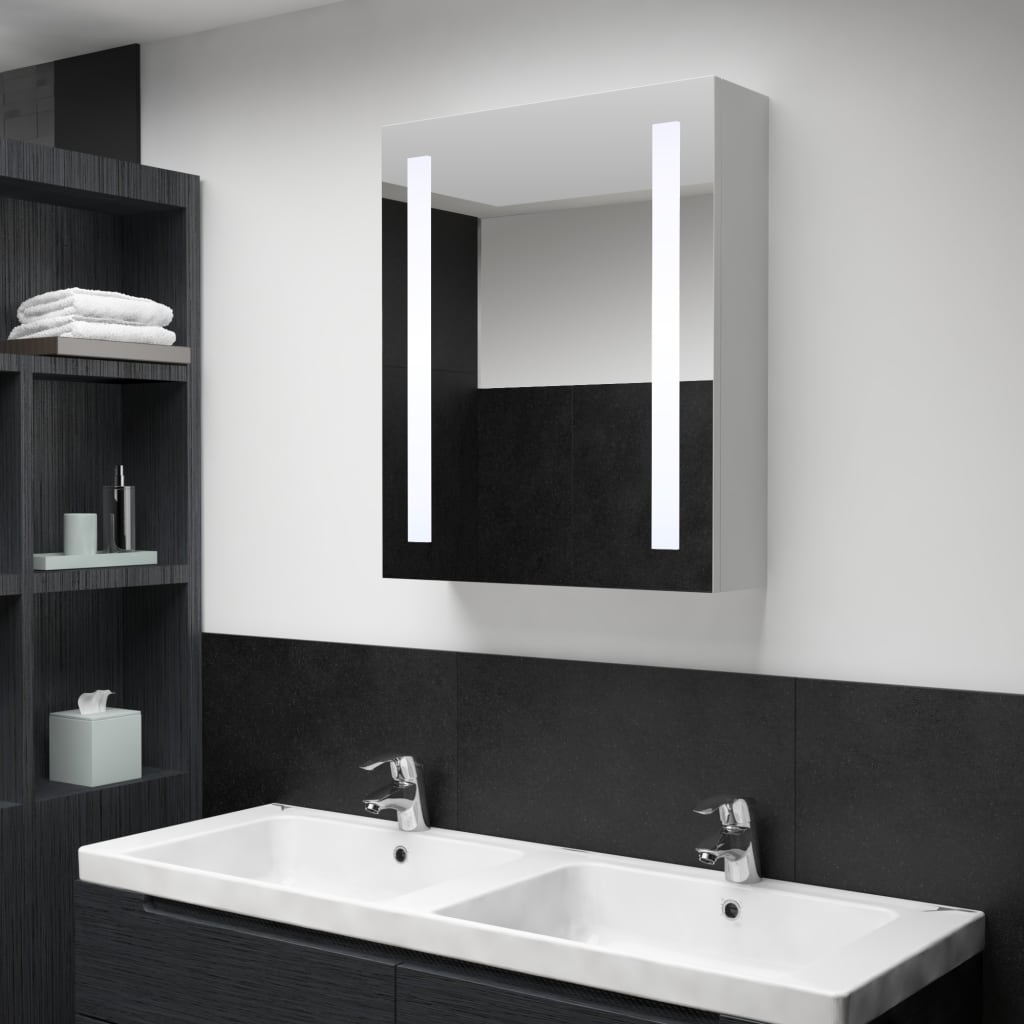 vidaXL LED koupelnová zrcadlová skříňka 50 x 13 x 70 cm