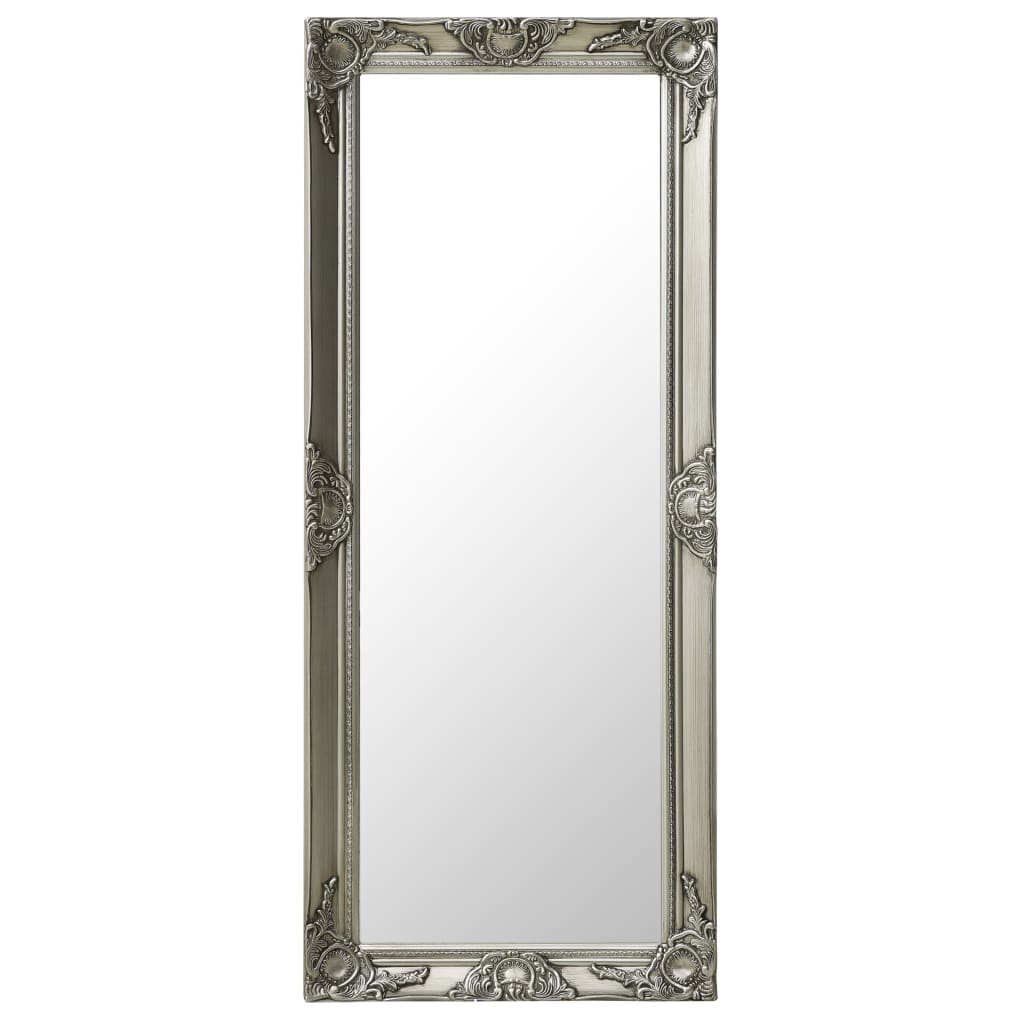 vidaXL Nástěnné zrcadlo barokní styl 50 x 120 cm stříbrné