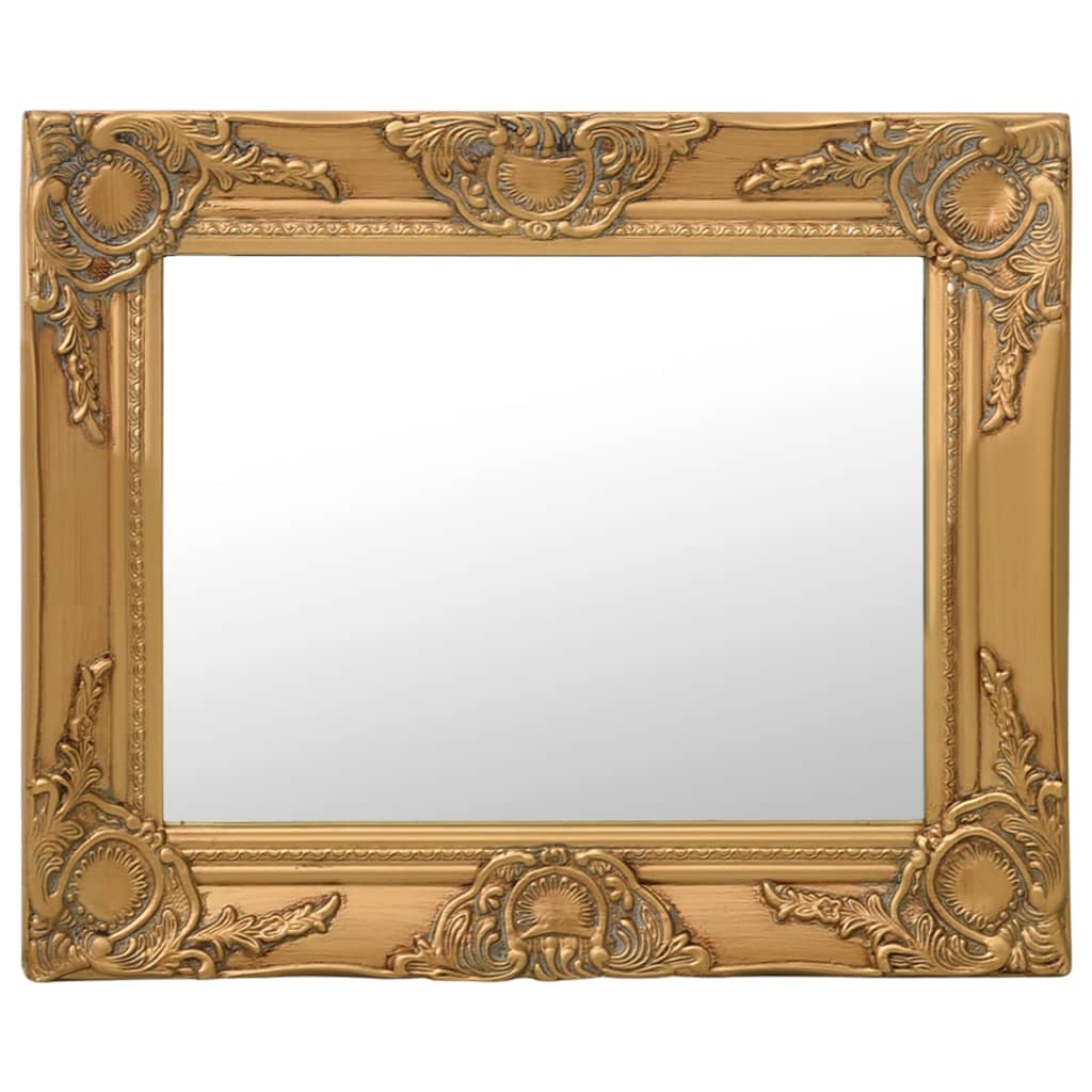 vidaXL Nástěnné zrcadlo barokní styl 50 x 40 cm zlaté