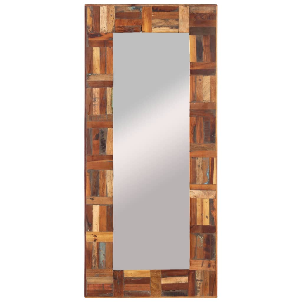 vidaXL Nástěnné zrcadlo masivní dřevo recyklované 50 x 110 cm