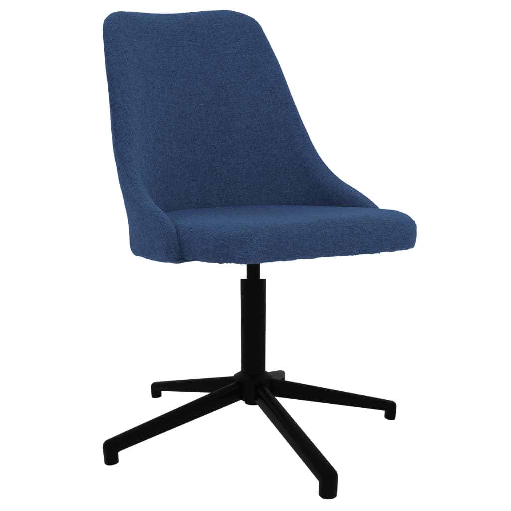 vidaXL Otočná jídelní židle modrá textil