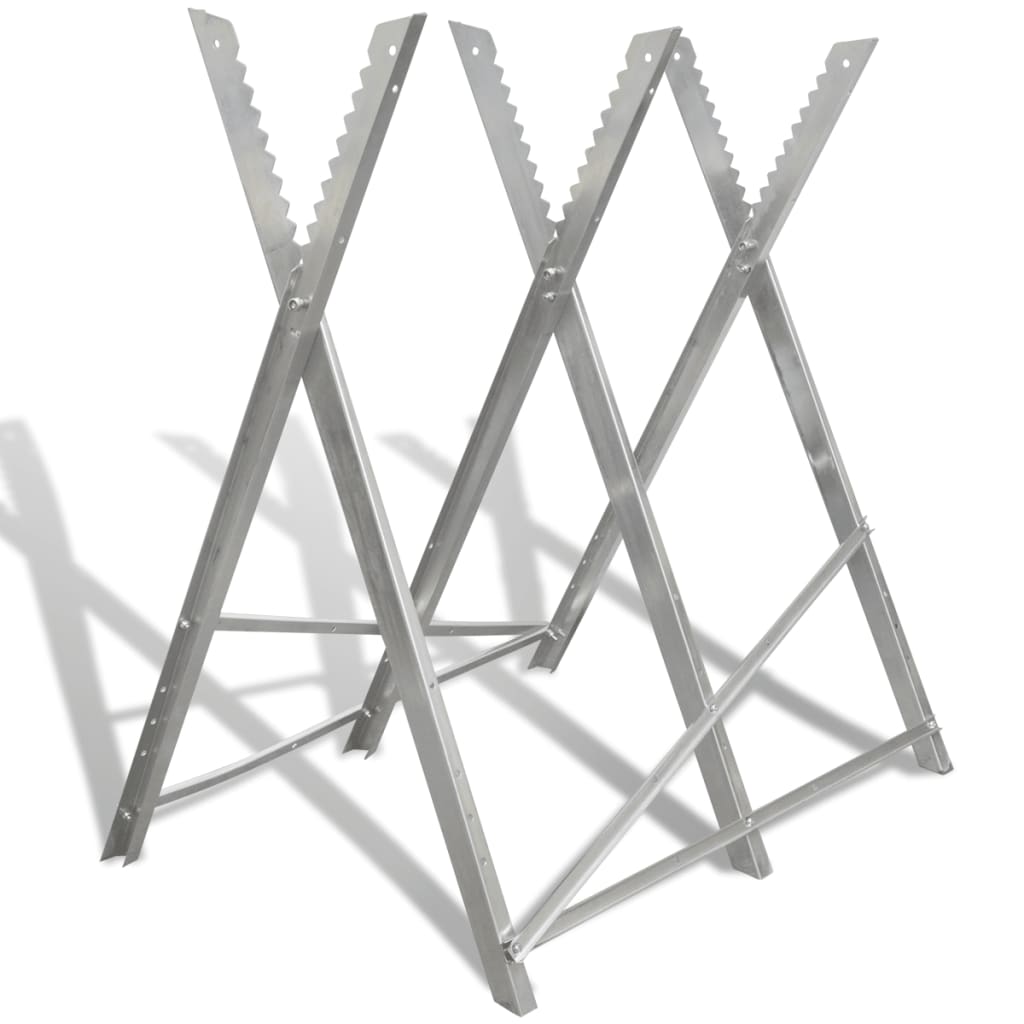 vidaXL Pozinkovaná stolička pro řezání dřeva