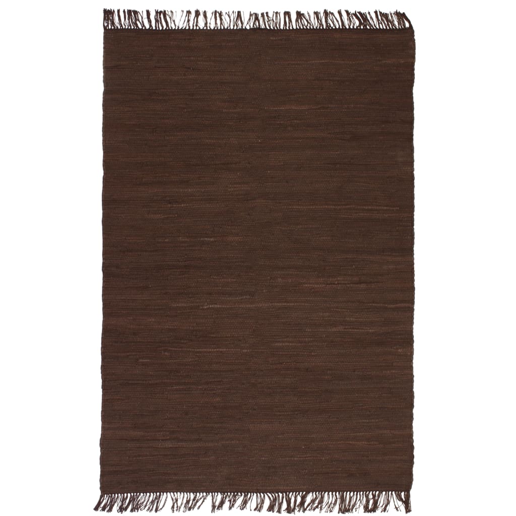 vidaXL Ručně tkaný koberec Chindi bavlna 160 x 230 cm hnědý