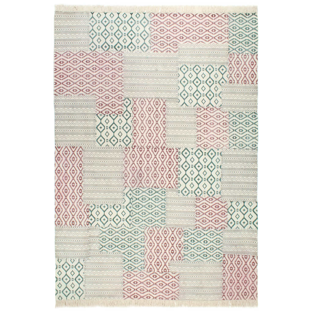 vidaXL Ručně tkaný koberec Kilim bavlna 200 x 290 cm potisk barevný