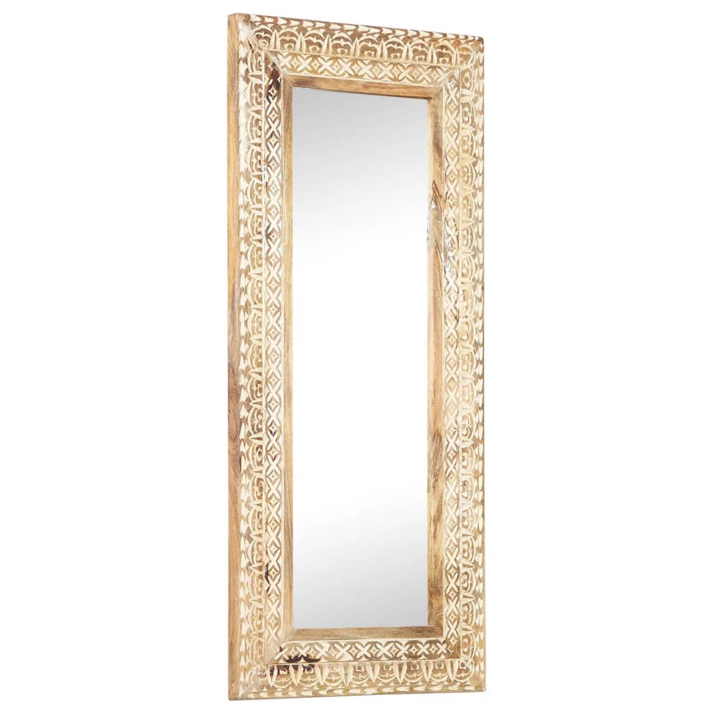 vidaXL Ručně vyřezávané zrcadlo 110 x 50 x 2