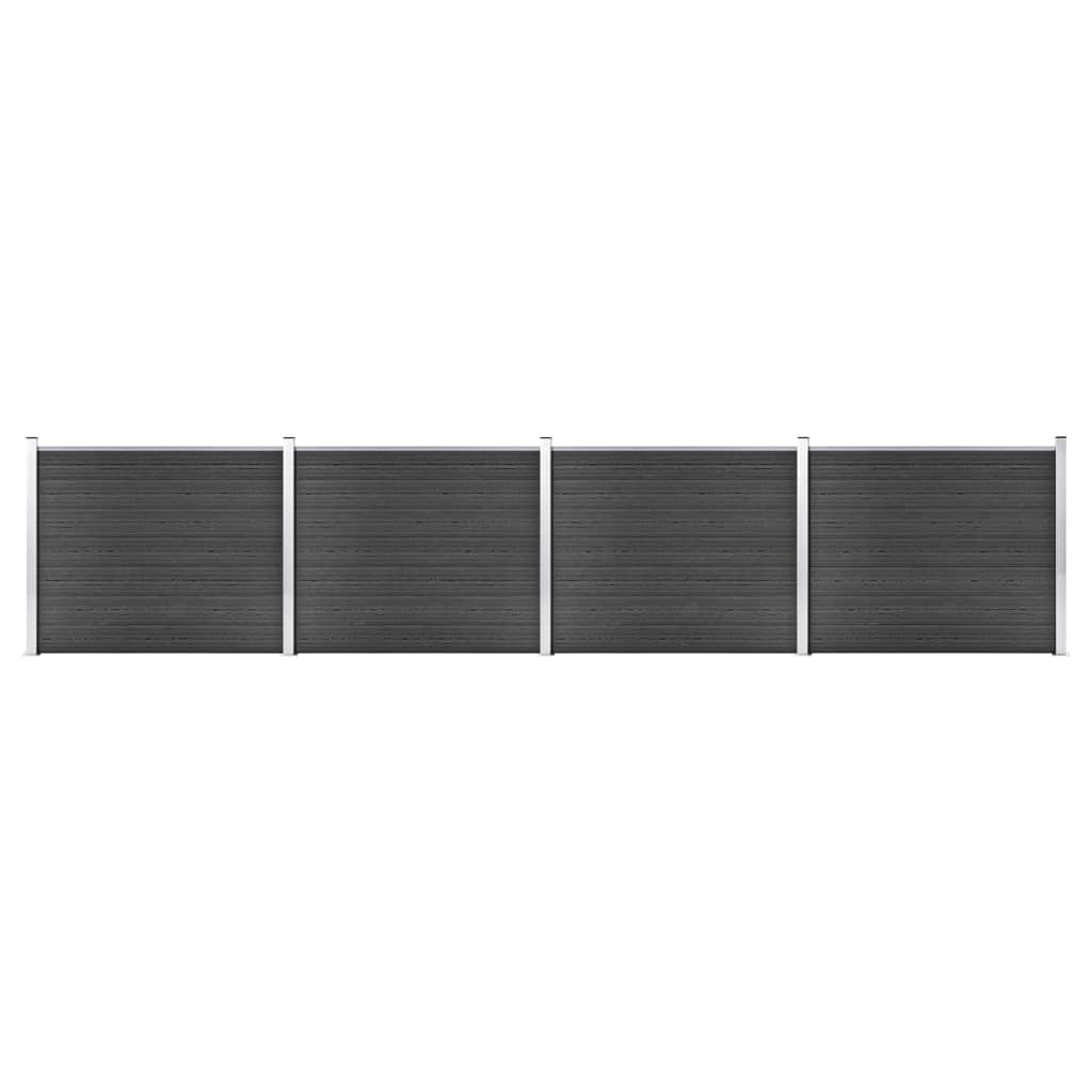 vidaXL Set plotového dílce WPC 699 x 146 cm šedý