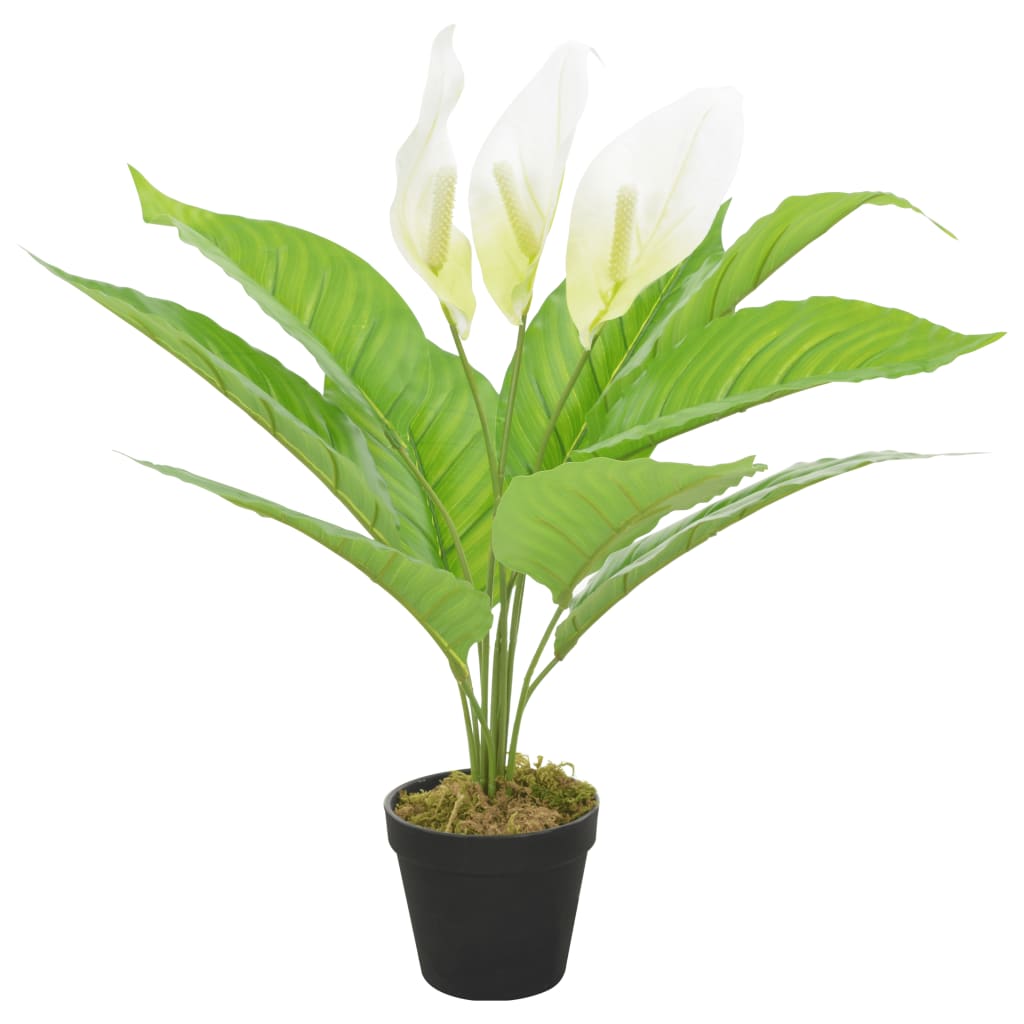 vidaXL Umělá rostlina toulitka s květináčem bílá 55 cm