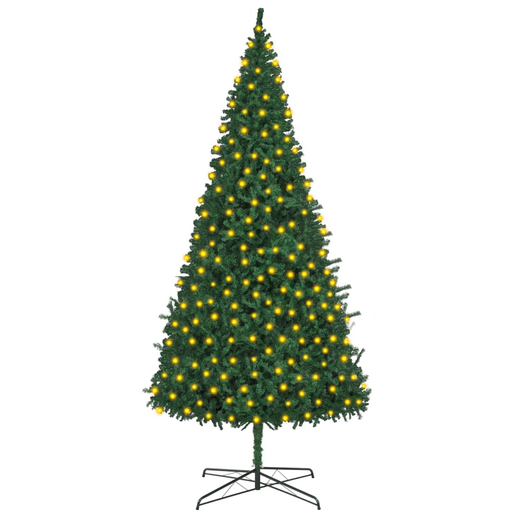 vidaXL Umělý vánoční stromek s LED diodami 400 cm zelený