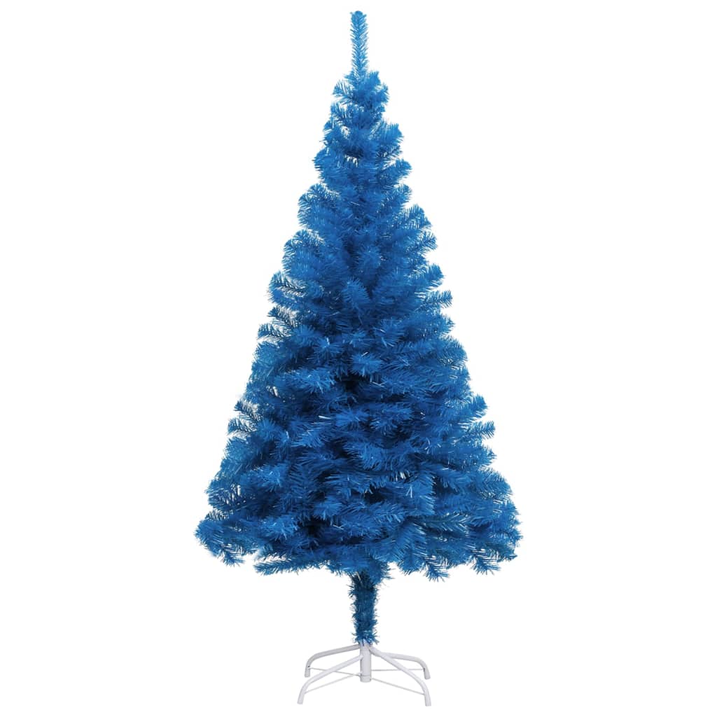 vidaXL Umělý vánoční stromek se stojanem modrý 210 cm PVC