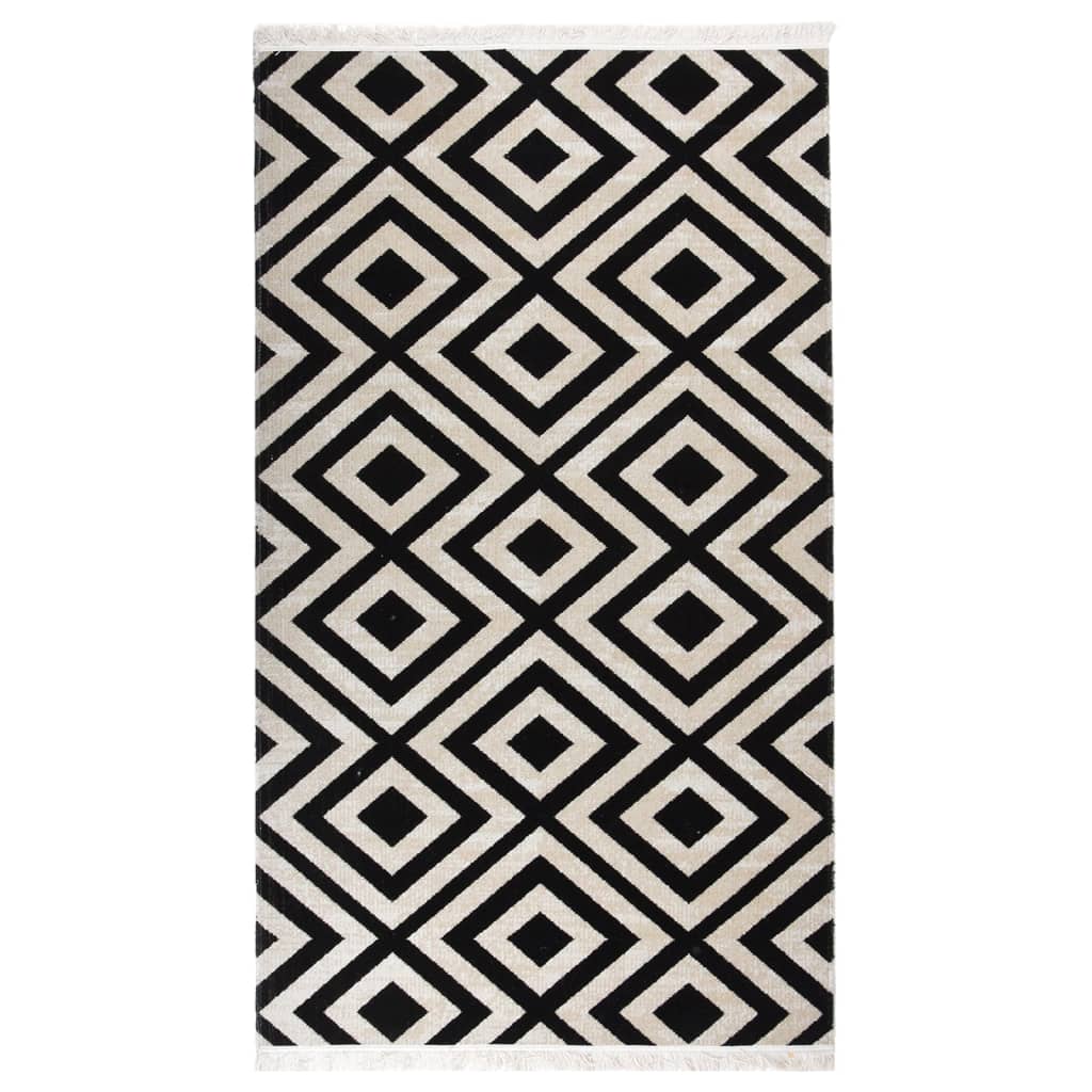 vidaXL Venkovní koberec hladce tkaný 115 x 170 cm černobéžový