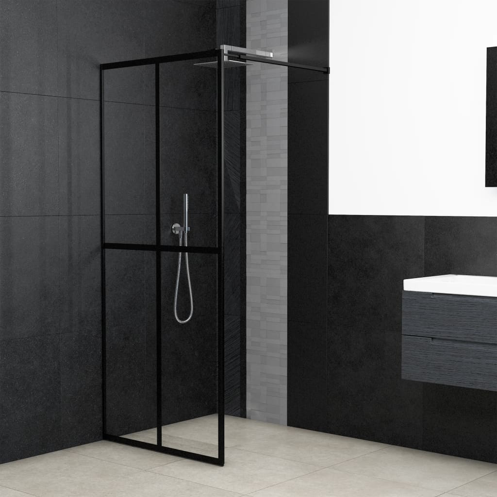 vidaXL Zástěna do průchozí sprchy čiré tvrzené sklo 118 x 190 cm