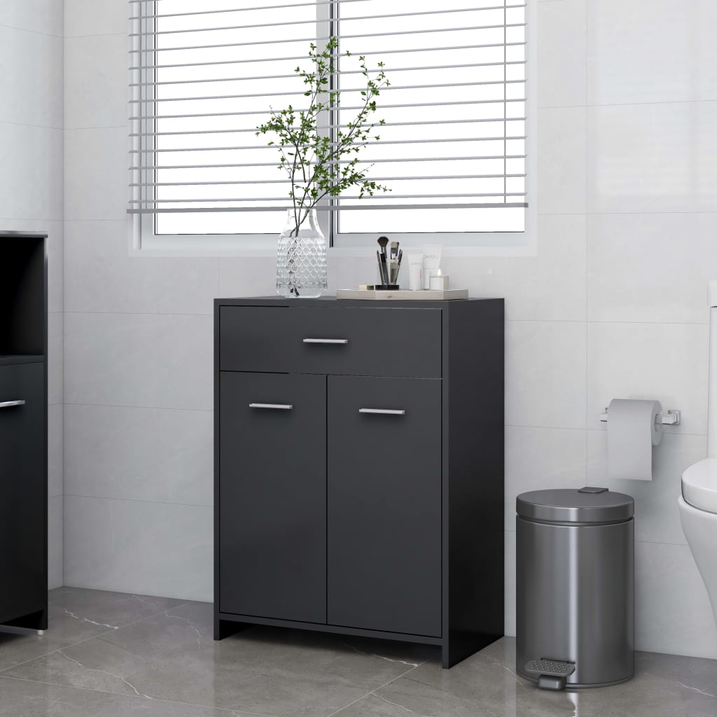 vidaXL Koupelnová skříňka šedá 60 x 33 x 80 cm dřevotříska