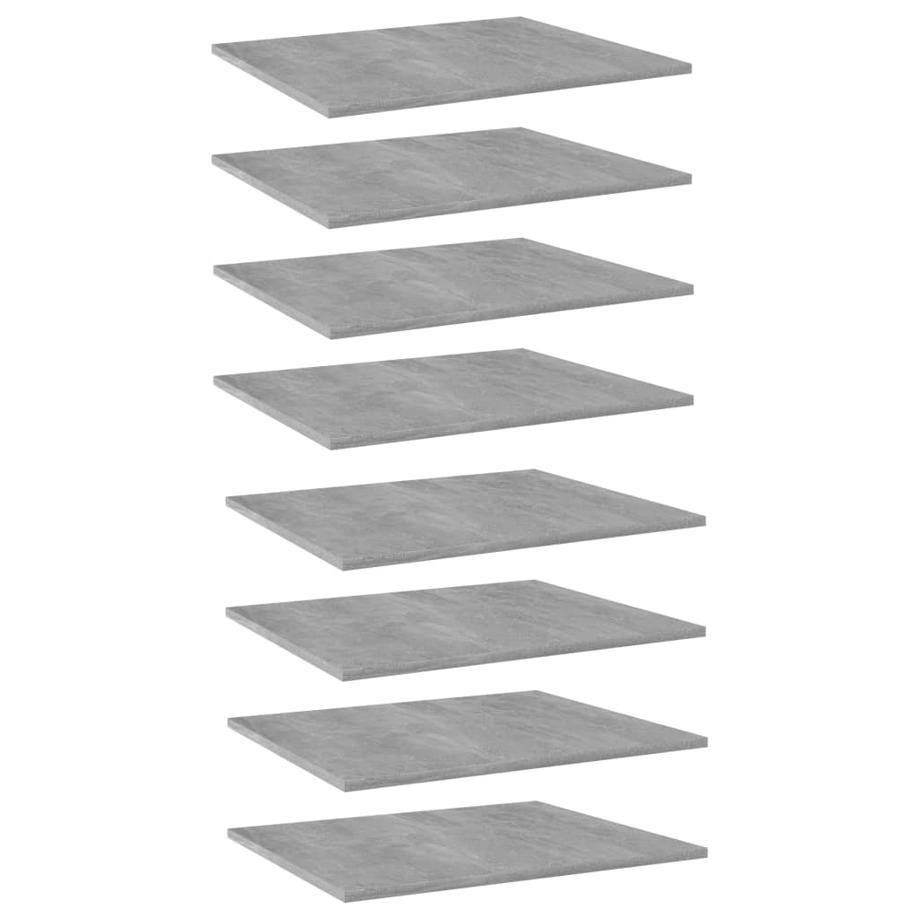 vidaXL Přídavné police 8 ks betonově šedé 60 x 50 x 1