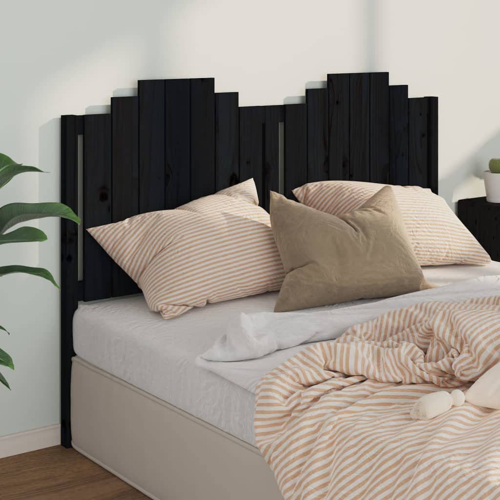 vidaXL Čelo postele černé 166 x 4 x 110 cm masivní borovice