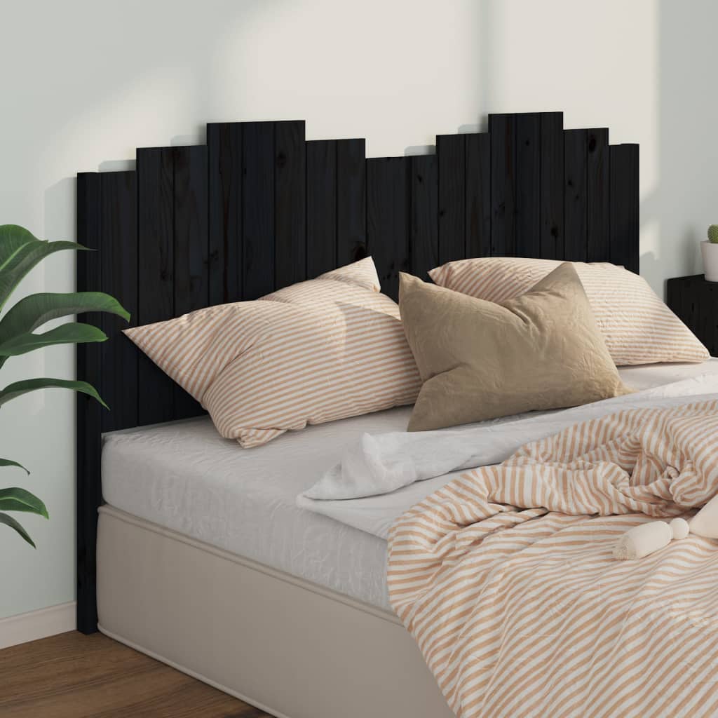 vidaXL Čelo postele černé 186 x 4 x 110 cm masivní borovice