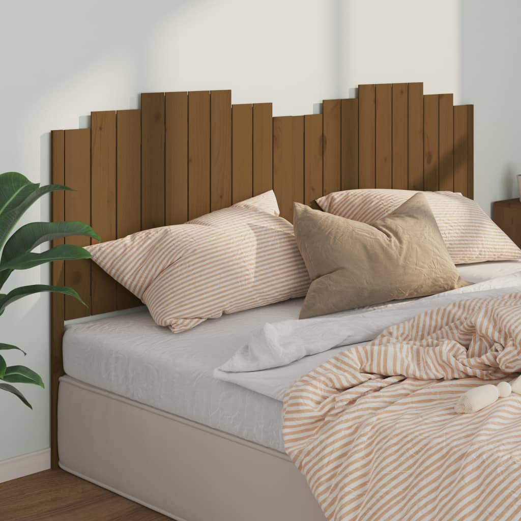 vidaXL Čelo postele medově hnědé 206 x 4 x 110 cm masivní borovice