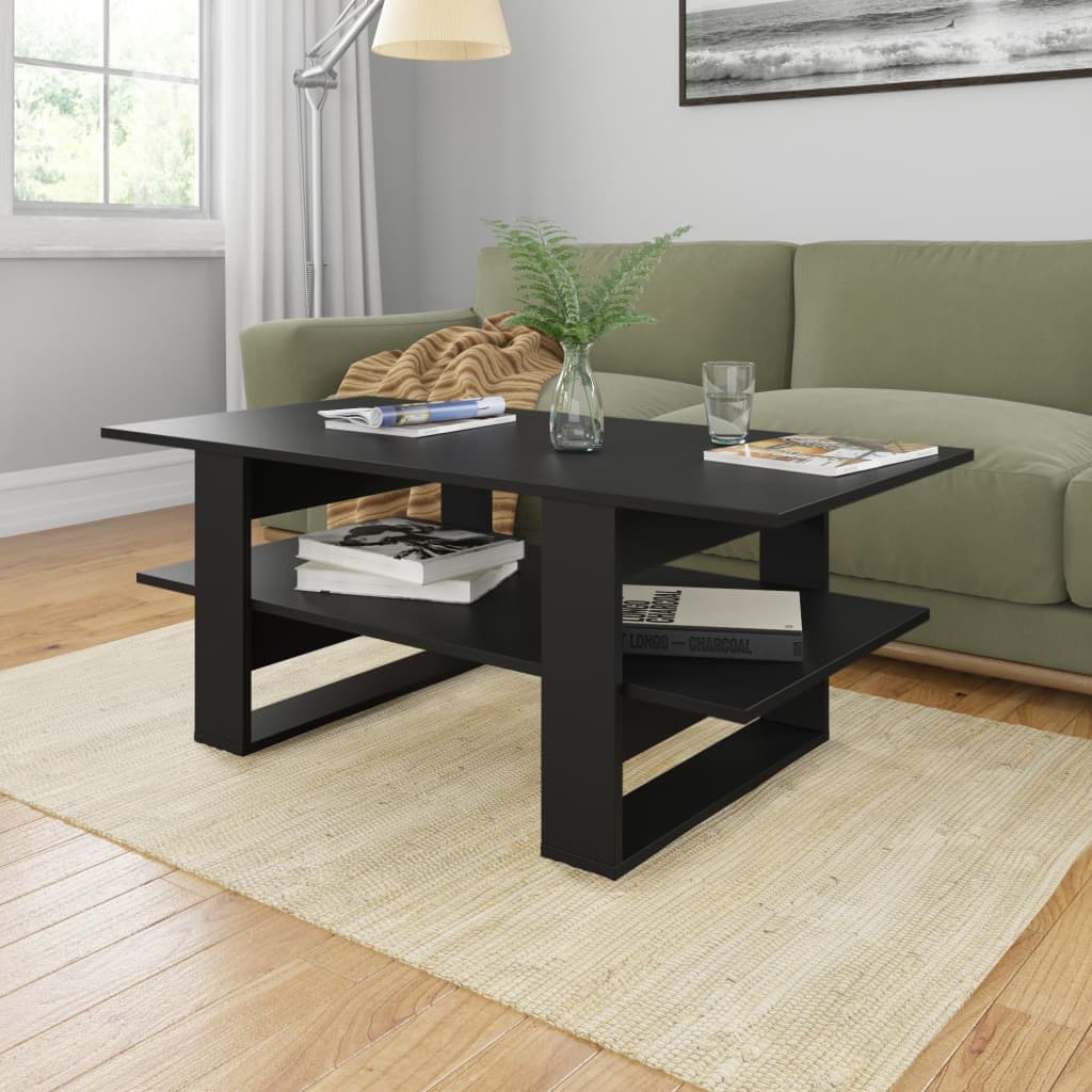 vidaXL Konferenční stolek černý 110 x 55 x 42 cm dřevotříska