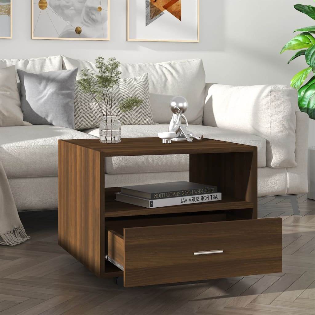 vidaXL Konferenční stolek hnědý dub 55 x 55 x 40 cm kompozitní dřevo