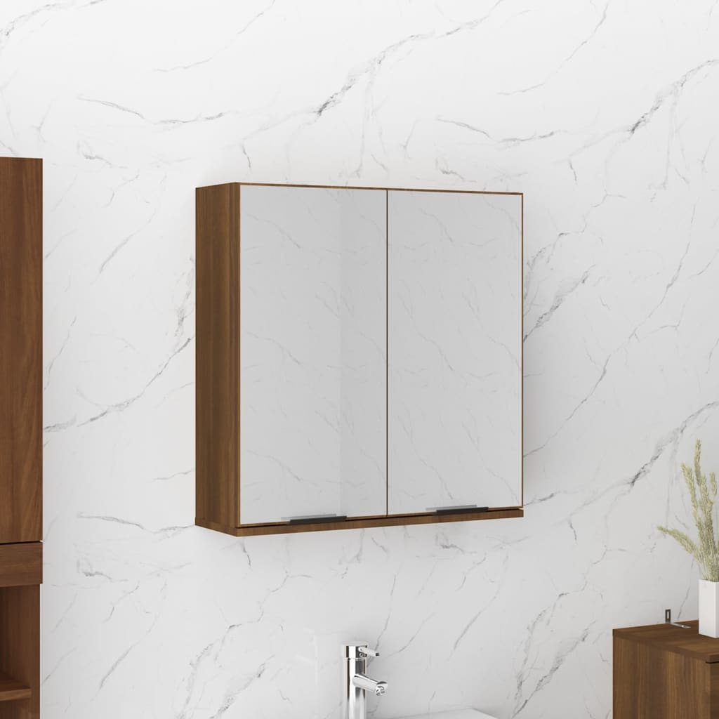 vidaXL Koupelnová zrcadlová skříňka hnědý dub 64 x 20 x 67 cm