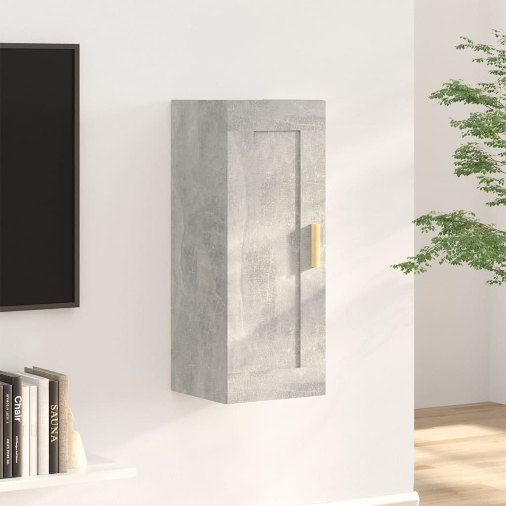 vidaXL Nástěnná skříňka betonově šedá 35 x 34 x 90 cm kompozitní dřevo