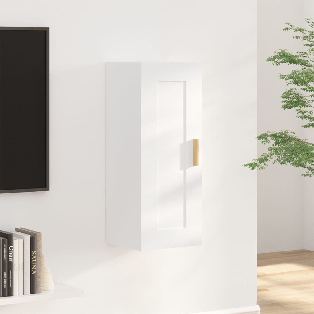 vidaXL Nástěnná skříňka bílá 35 x 34 x 90 cm kompozitní dřevo