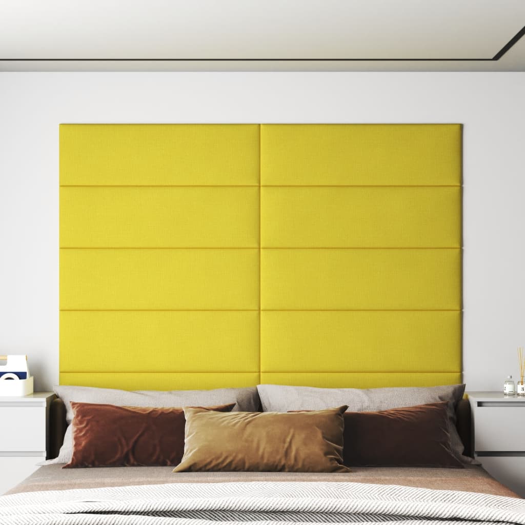 vidaXL Nástěnné panely 12 ks tmavě žluté 90 x 30 cm textil 3