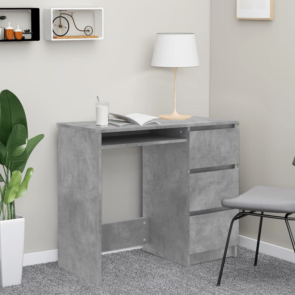 vidaXL Psací stůl betonově šedý 90 x 45 x 76 cm dřevotříska