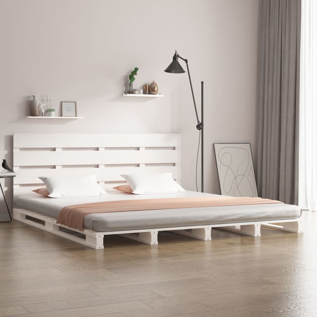 vidaXL Rám postele bílý 140 x 200 cm masivní borovice