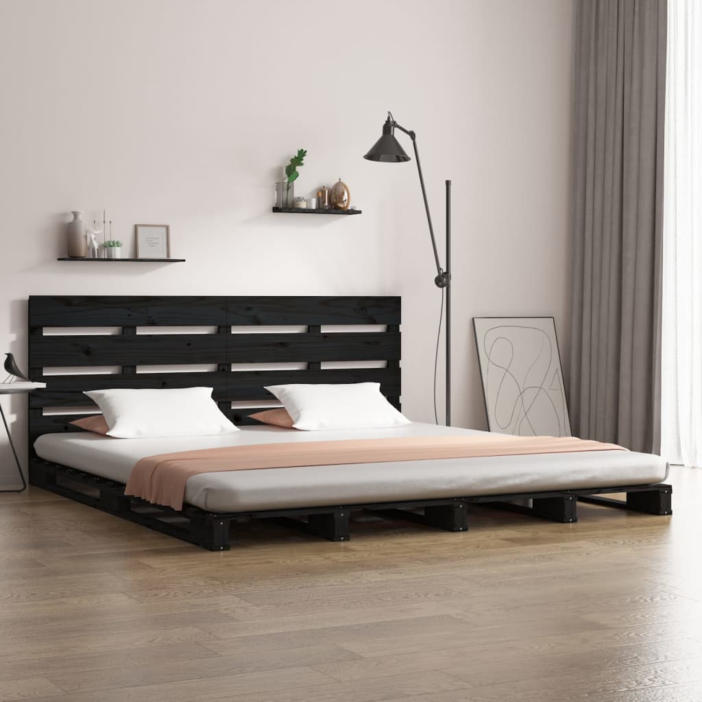 vidaXL Rám postele černý 160 x 200 cm masivní borovice