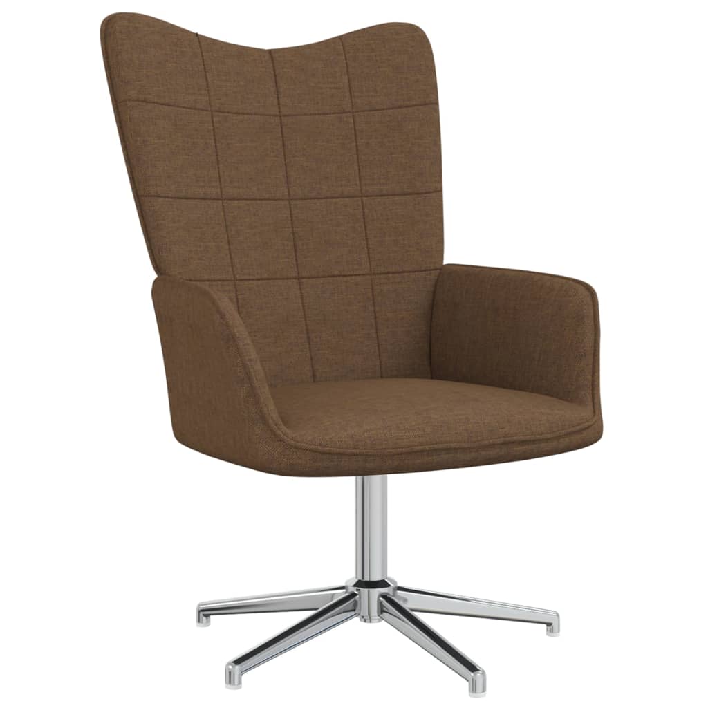 vidaXL Relaxační židle hnědá textil