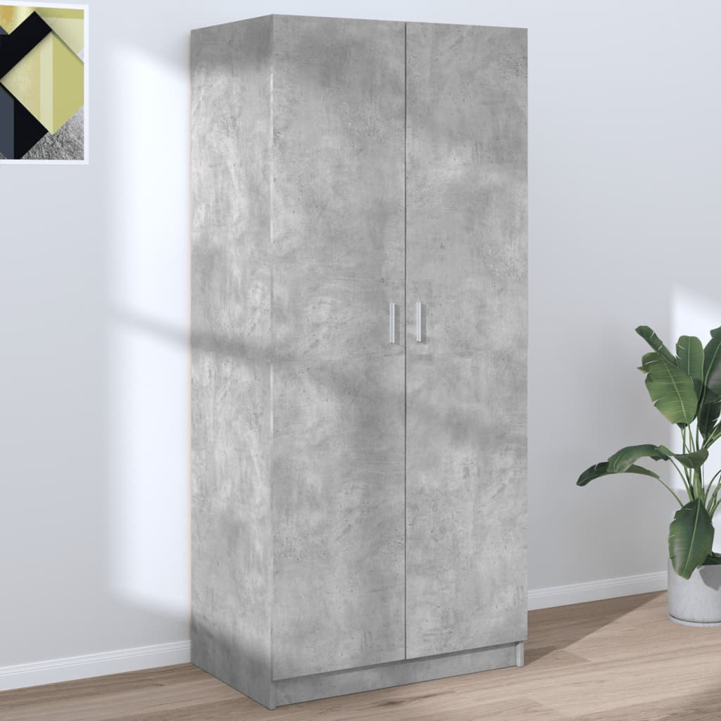 vidaXL Šatní skříň betonově šedá 80 x 52 x 180 cm dřevotříska